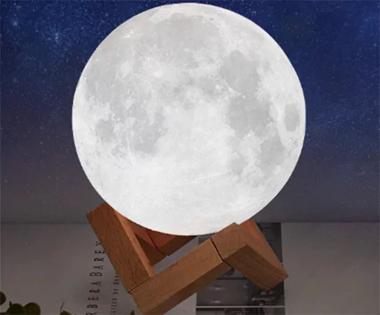 მთვარის ფორმის 3D ნათურა 