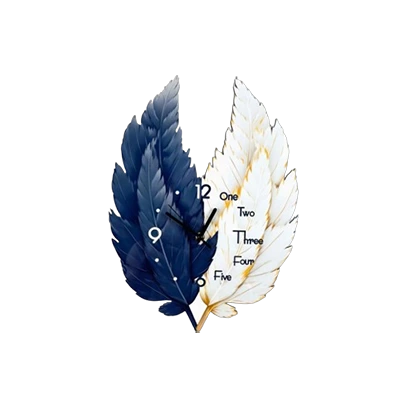 კედლის საათი ბუმბულის ფორმით